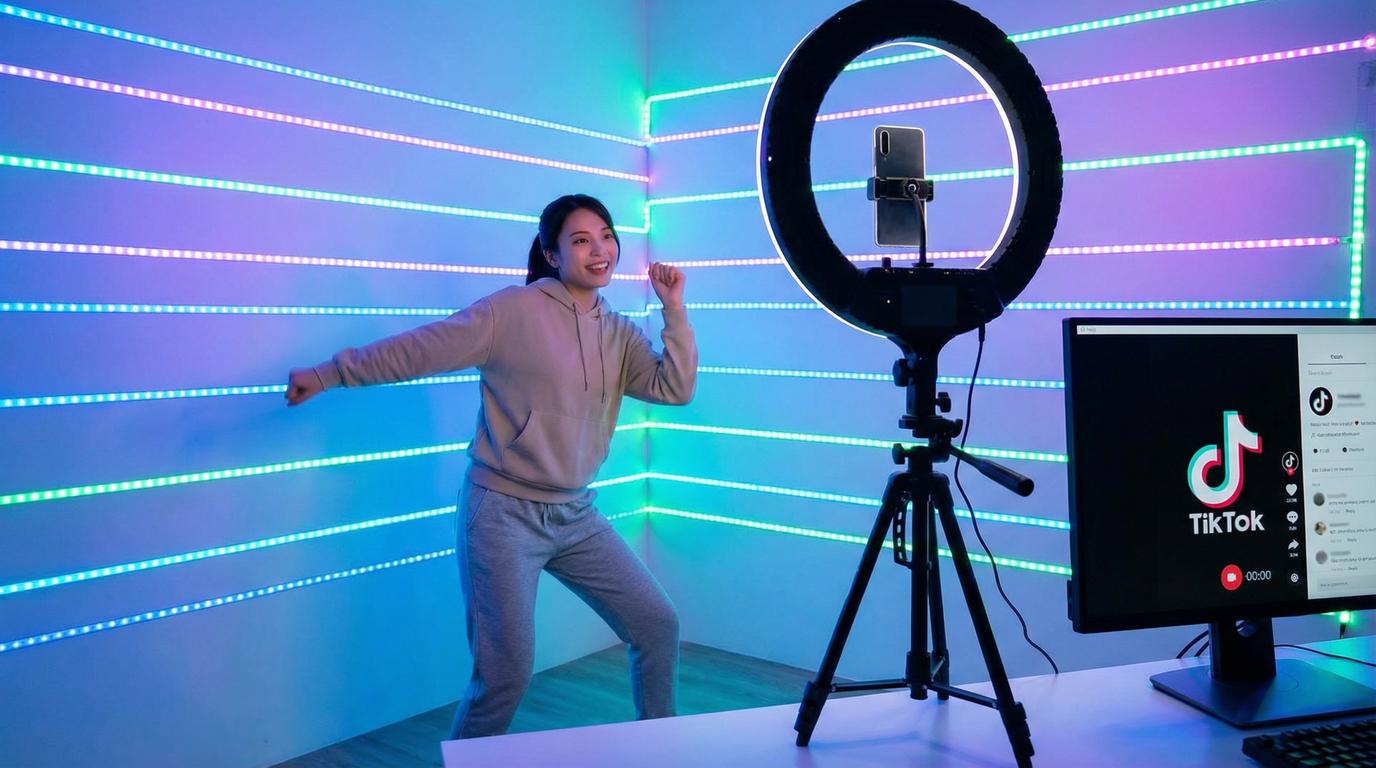 玩物社区视频：TikTok风格创意舞蹈短视频